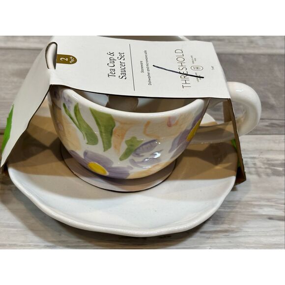 Target Threshold floral Easter bunny tea cup and saucer plate set - Picture 3 of 8